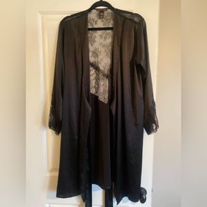 Victoria’s Secret Lace inset black robe
